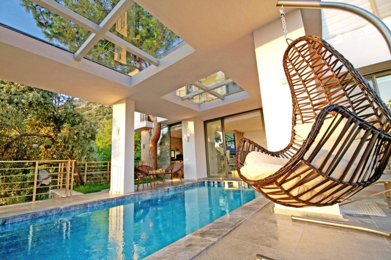 Villa With A Private Heated Pool, Jacuzzi, Overlooking Spectacular Views Of The Sea カシュ エクステリア 写真